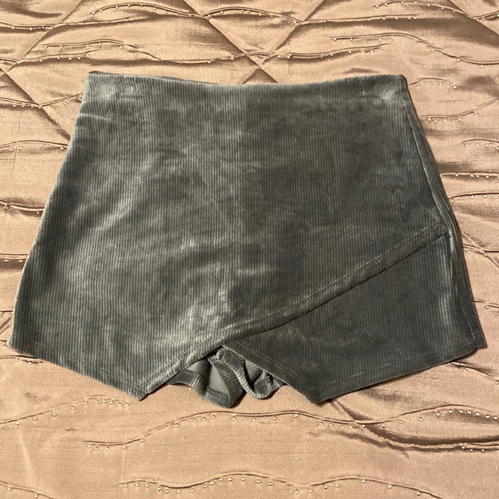 Blue Blush Soft Corduroy Envelope Skort